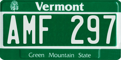 VT license plate AMF297