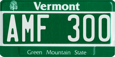 VT license plate AMF300