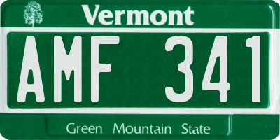 VT license plate AMF341