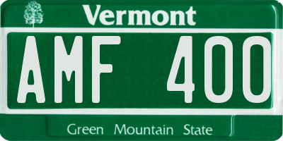 VT license plate AMF400
