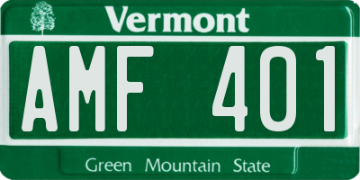 VT license plate AMF401