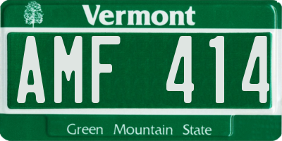 VT license plate AMF414