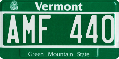 VT license plate AMF440
