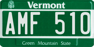 VT license plate AMF510