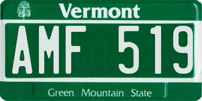 VT license plate AMF519