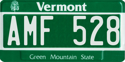 VT license plate AMF528