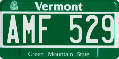 VT license plate AMF529