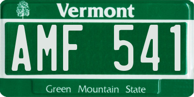 VT license plate AMF541