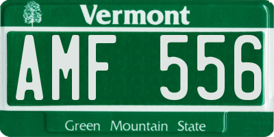 VT license plate AMF556