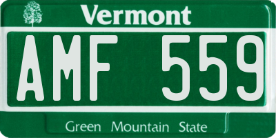 VT license plate AMF559