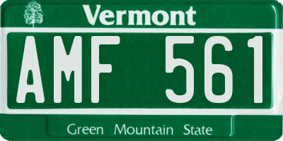 VT license plate AMF561