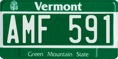 VT license plate AMF591