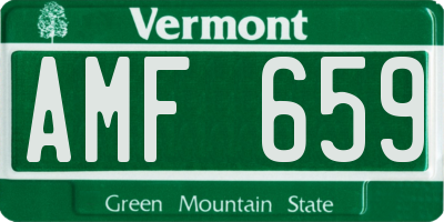 VT license plate AMF659