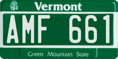 VT license plate AMF661