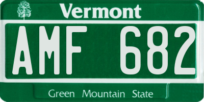 VT license plate AMF682