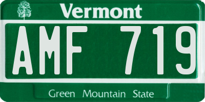 VT license plate AMF719