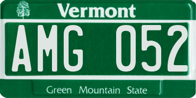 VT license plate AMG052