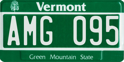 VT license plate AMG095