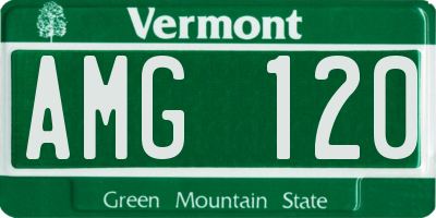 VT license plate AMG120