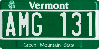 VT license plate AMG131
