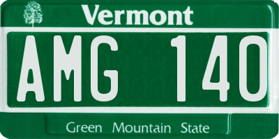 VT license plate AMG140