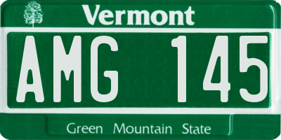 VT license plate AMG145