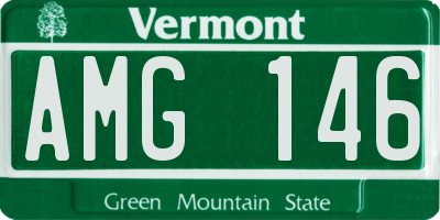 VT license plate AMG146