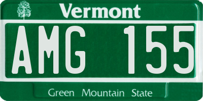 VT license plate AMG155