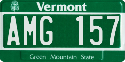 VT license plate AMG157