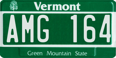 VT license plate AMG164