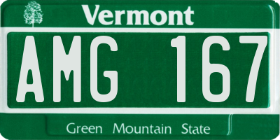 VT license plate AMG167