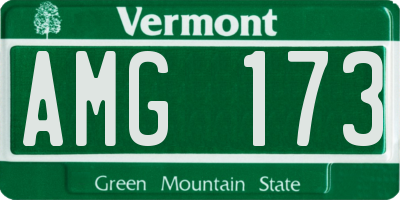 VT license plate AMG173
