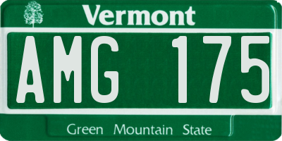 VT license plate AMG175