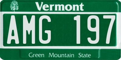 VT license plate AMG197