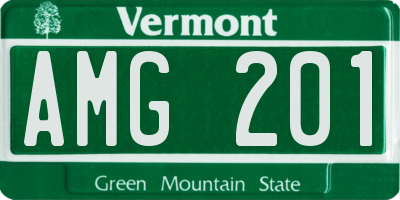 VT license plate AMG201