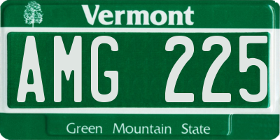 VT license plate AMG225