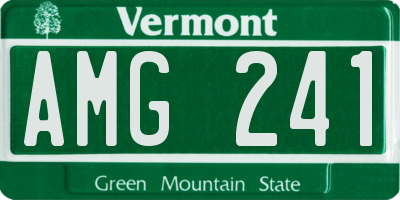 VT license plate AMG241