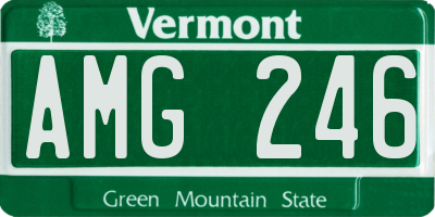 VT license plate AMG246