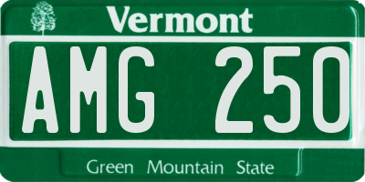 VT license plate AMG250