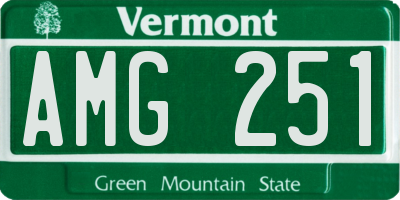 VT license plate AMG251