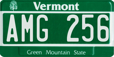 VT license plate AMG256