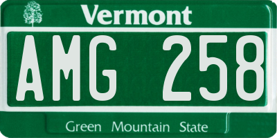 VT license plate AMG258