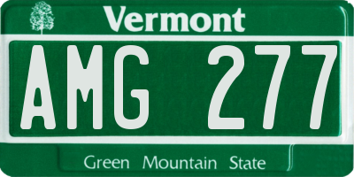 VT license plate AMG277
