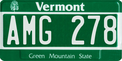 VT license plate AMG278