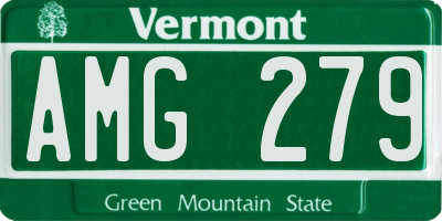 VT license plate AMG279