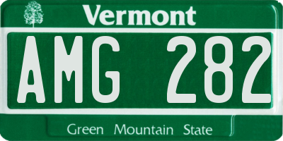 VT license plate AMG282
