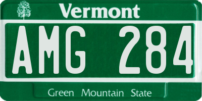 VT license plate AMG284