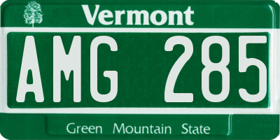 VT license plate AMG285