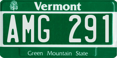 VT license plate AMG291