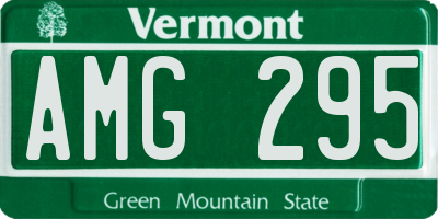 VT license plate AMG295